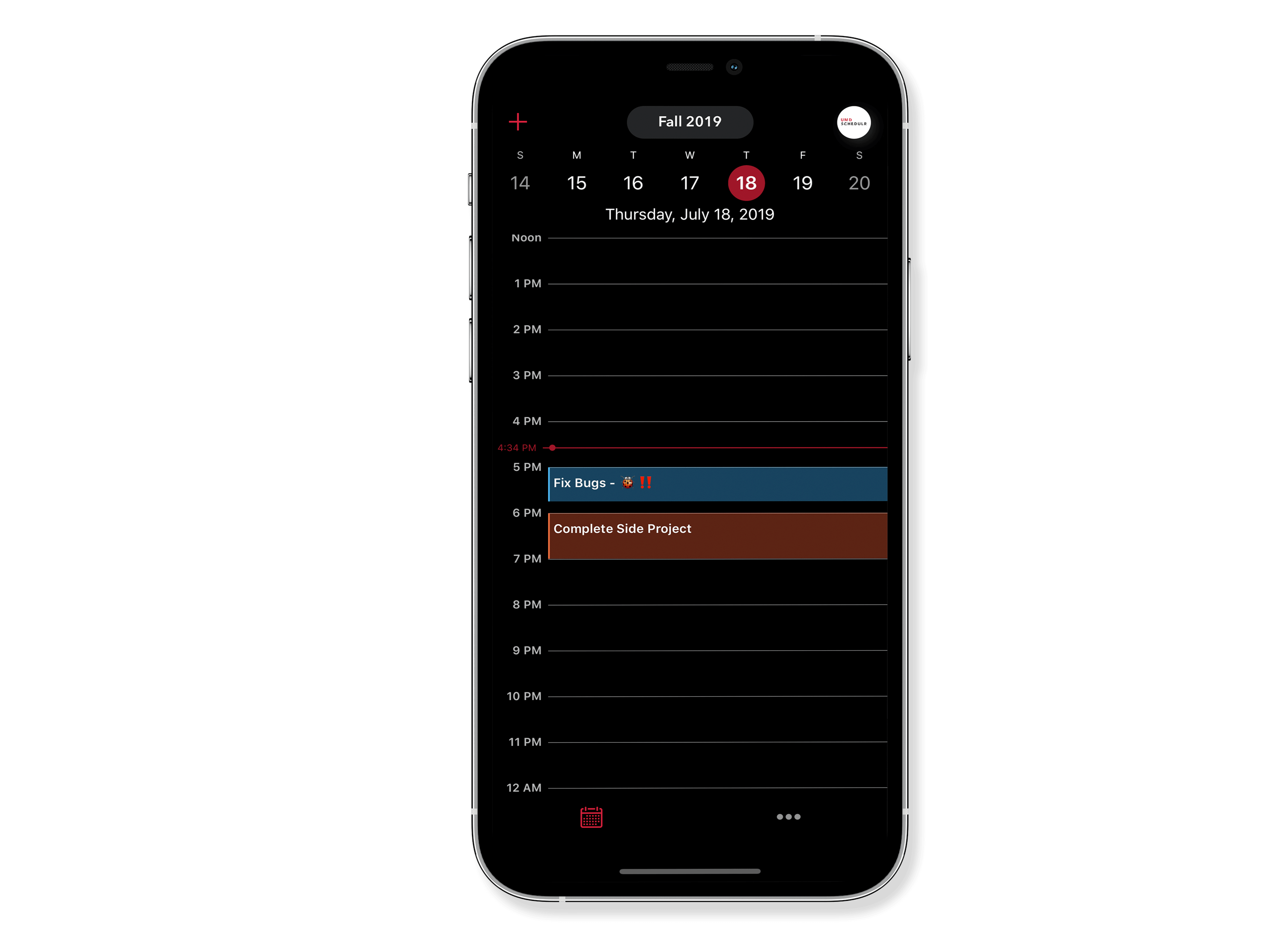 UMD Schedulr app image